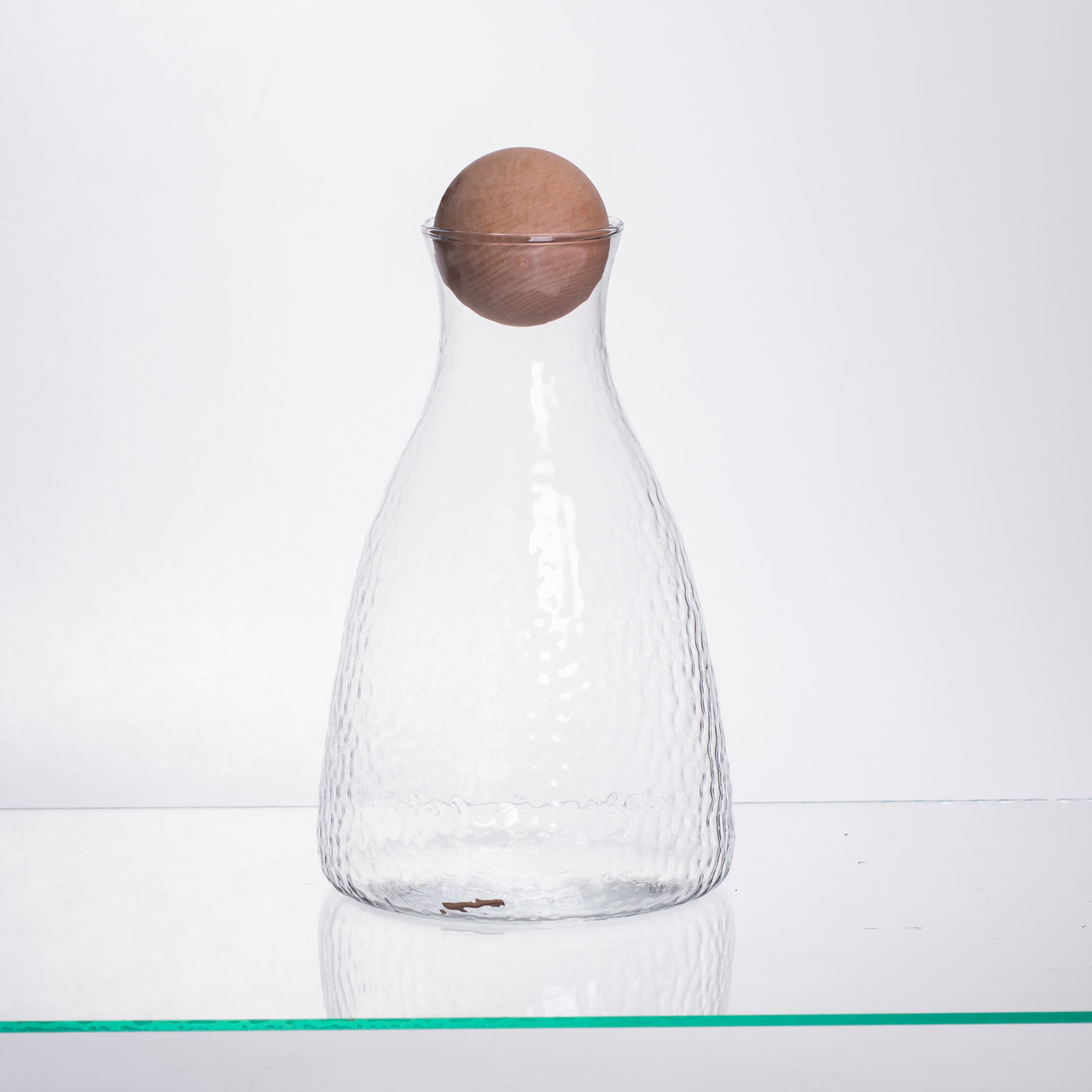 Набір для напоїв графин з бамбуковою кришкою та 6 склянок, прозорий 64486-37