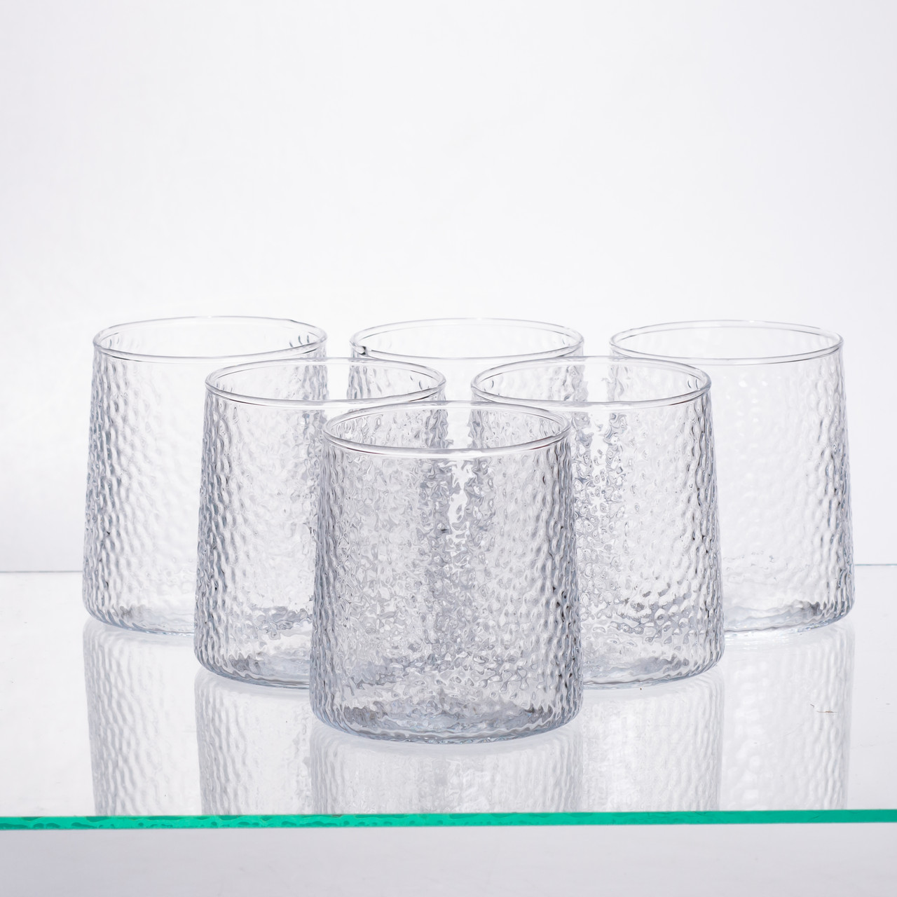 Набір для напоїв графин з бамбуковою кришкою та 6 склянок, прозорий 64486-37