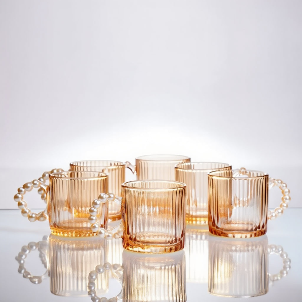 Набір для заварювання чаю зі скляним чайником та 6 чашок, коричневий 64486-38