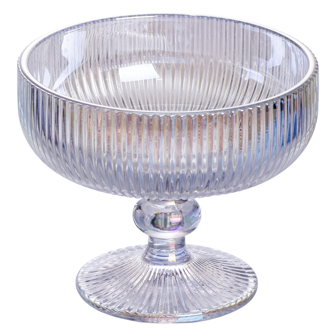 Набір креманок на ніжці 6 шт 400 (мл) скляні креманки для морозива, фруктів, десертів Сірий HP-19-7117RB