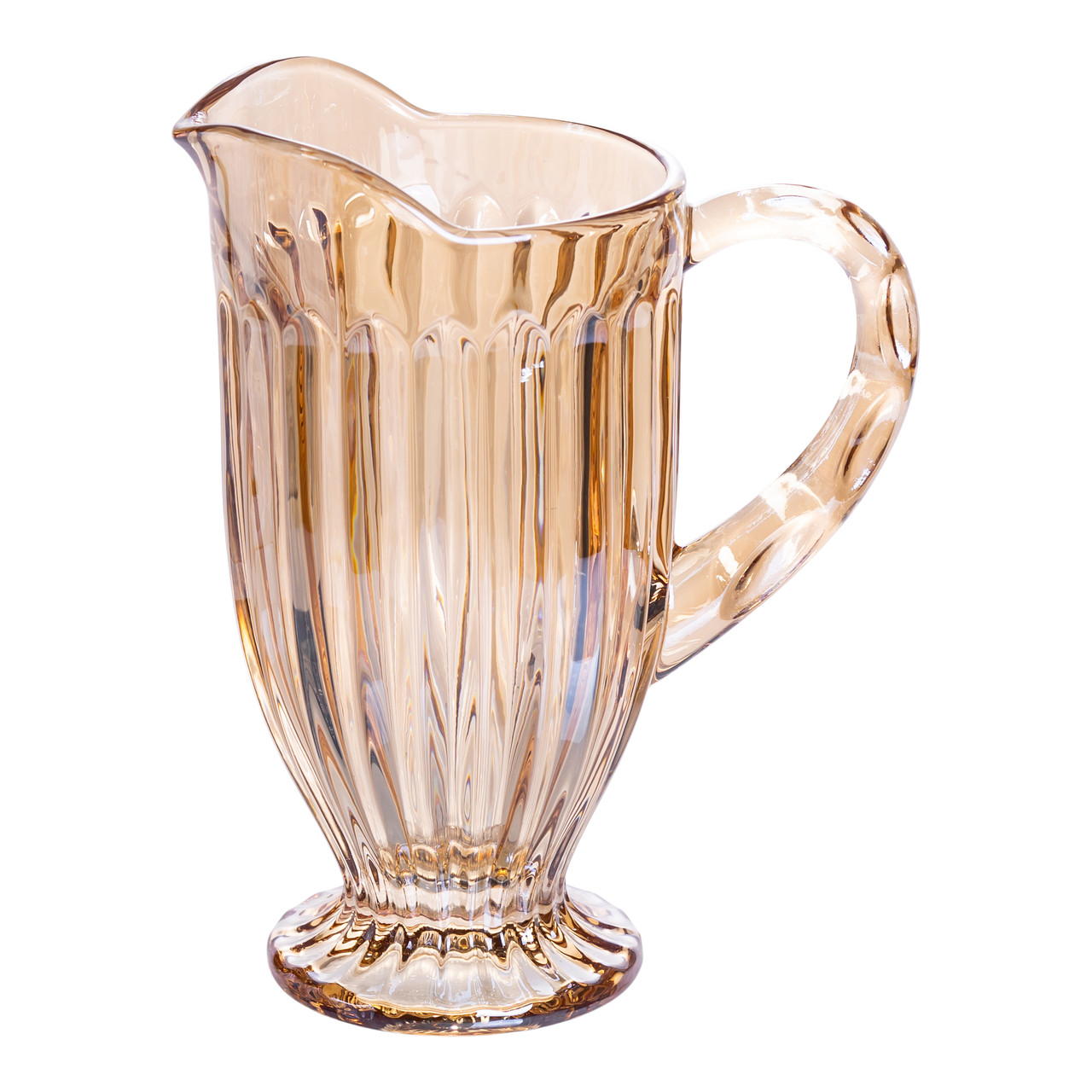 Набір глечик 1 л зі склянками 6 (шт) по 300 мл для напоїв, лимонадів, соку, води, мохіто Прозорий HP-19-2080GLD