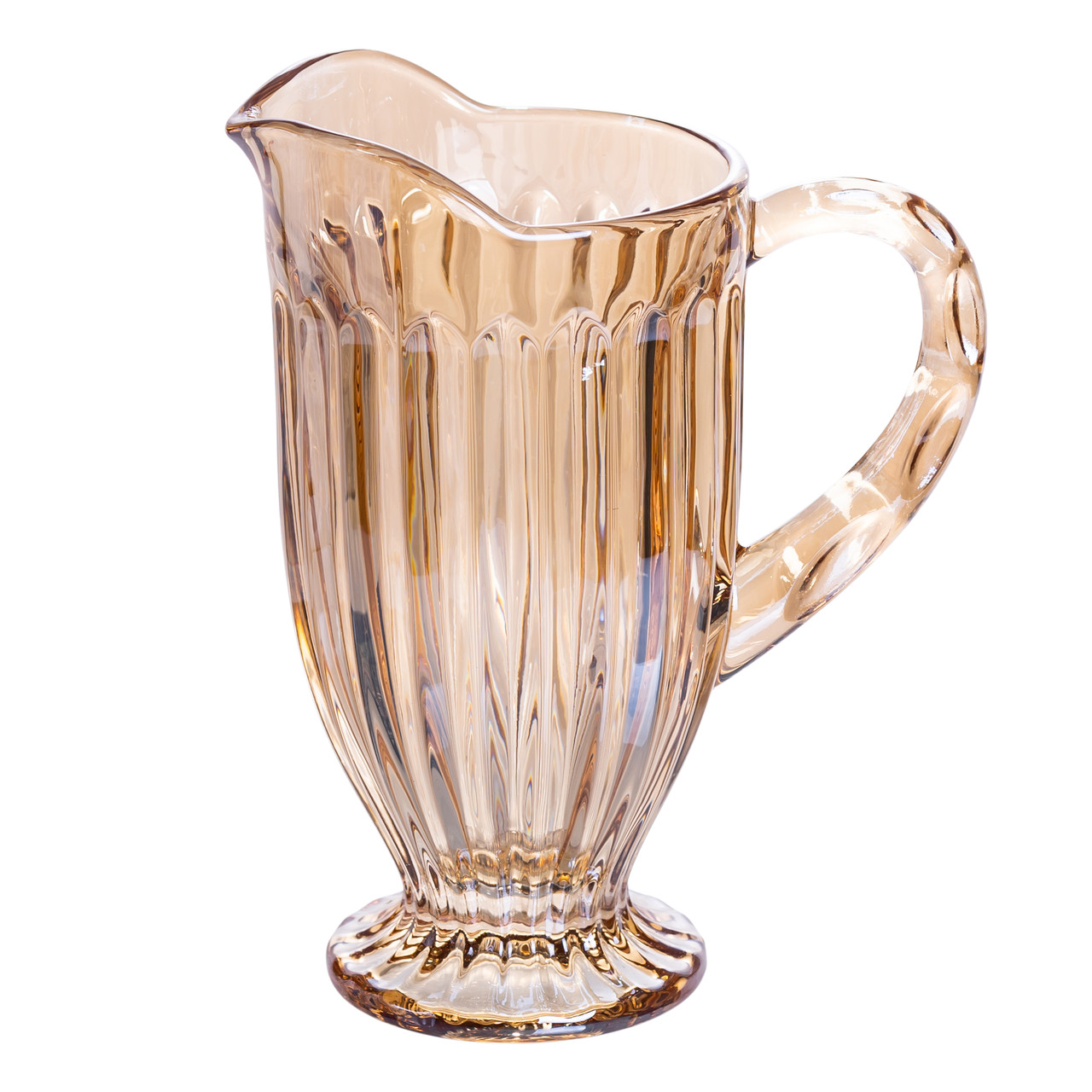 Набір глечик 1 л зі склянками 6 (шт) по 300 мл для напоїв, лимонадів, соку, води, мохіто Прозорий HP-19-2080GLD