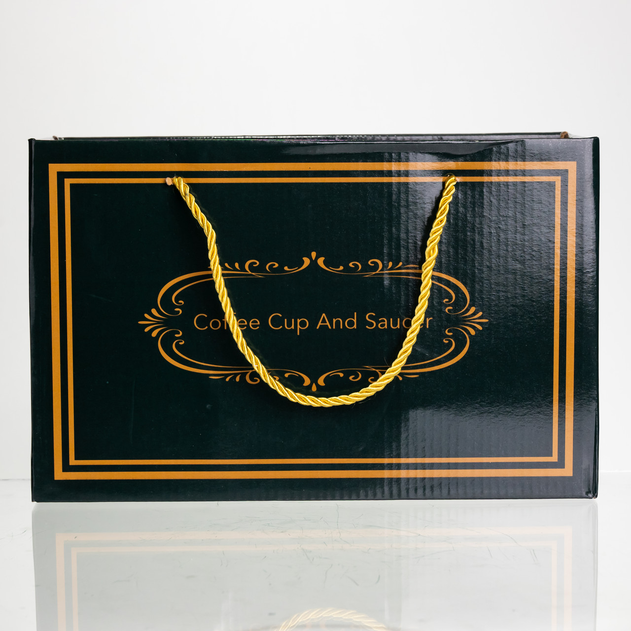 Набір парних порцелянових чашок Queen&King 2 (шт) по 400 (мл) чашки на подарунок із кришкою та ложкою FM-30