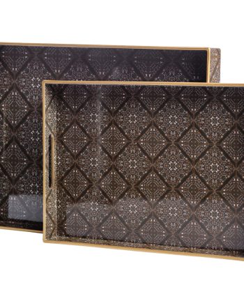 Набір прямокутних підносів для подачі їжі 2 (шт) 40×30×4 (см) HP-HK-14