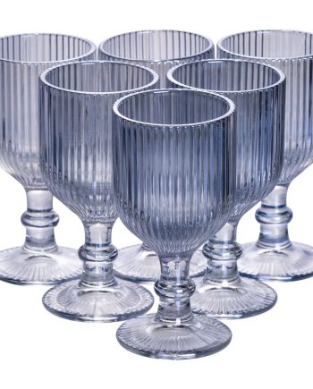 Набір чарок на ніжці 6 шт скляні чарки для горілки, лікерів 50 (мл) набір чарок подарункові Блакитний HP7111BL