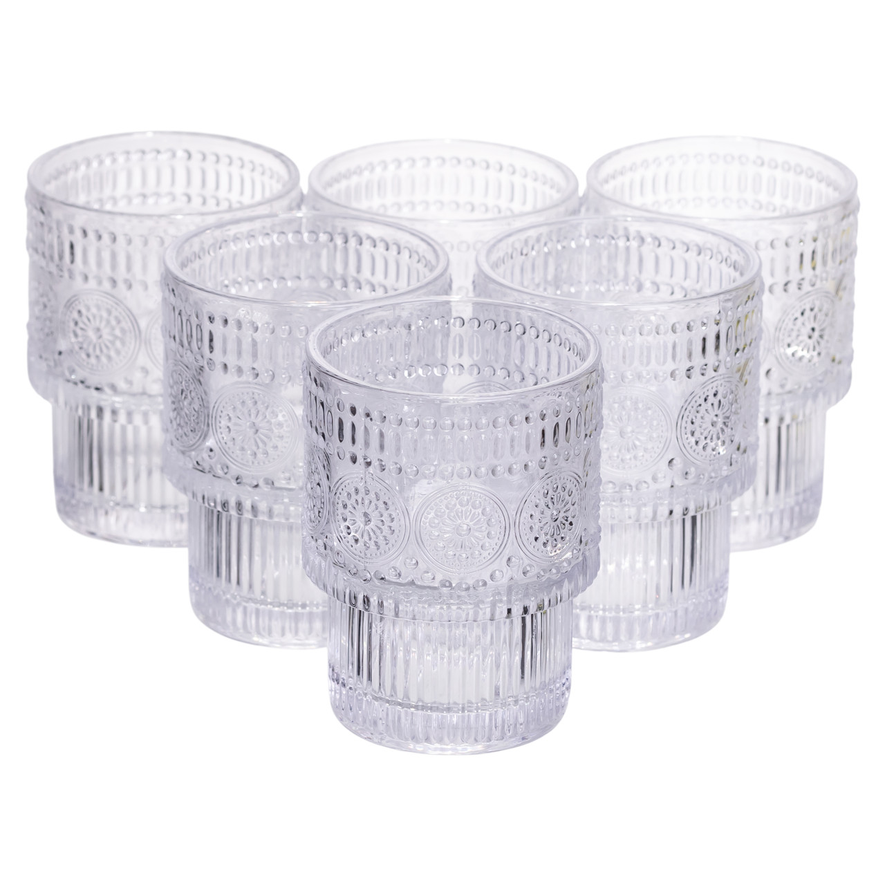 Набір скляних склянок 6 (шт) 200 (мл) для лимонадів, соку, води, коктейлів склянки з товстого скла HP-19-178-3