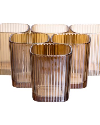 Набір склянок 6 (шт) 250 (мл) для лимонадів, соку, води, коктейлів Коричневий HP-19-AY-5