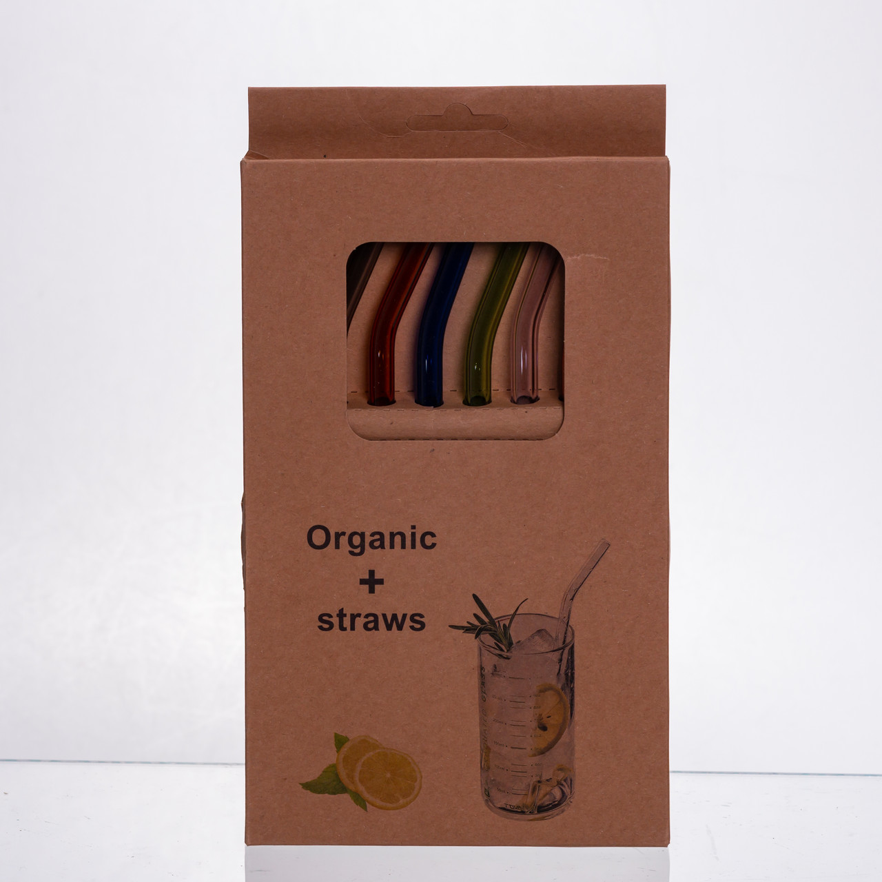 Набір скляних соломинок із щіточкою, багаторазові трубочки для коктейлів напоїв (7+1) 64486-82