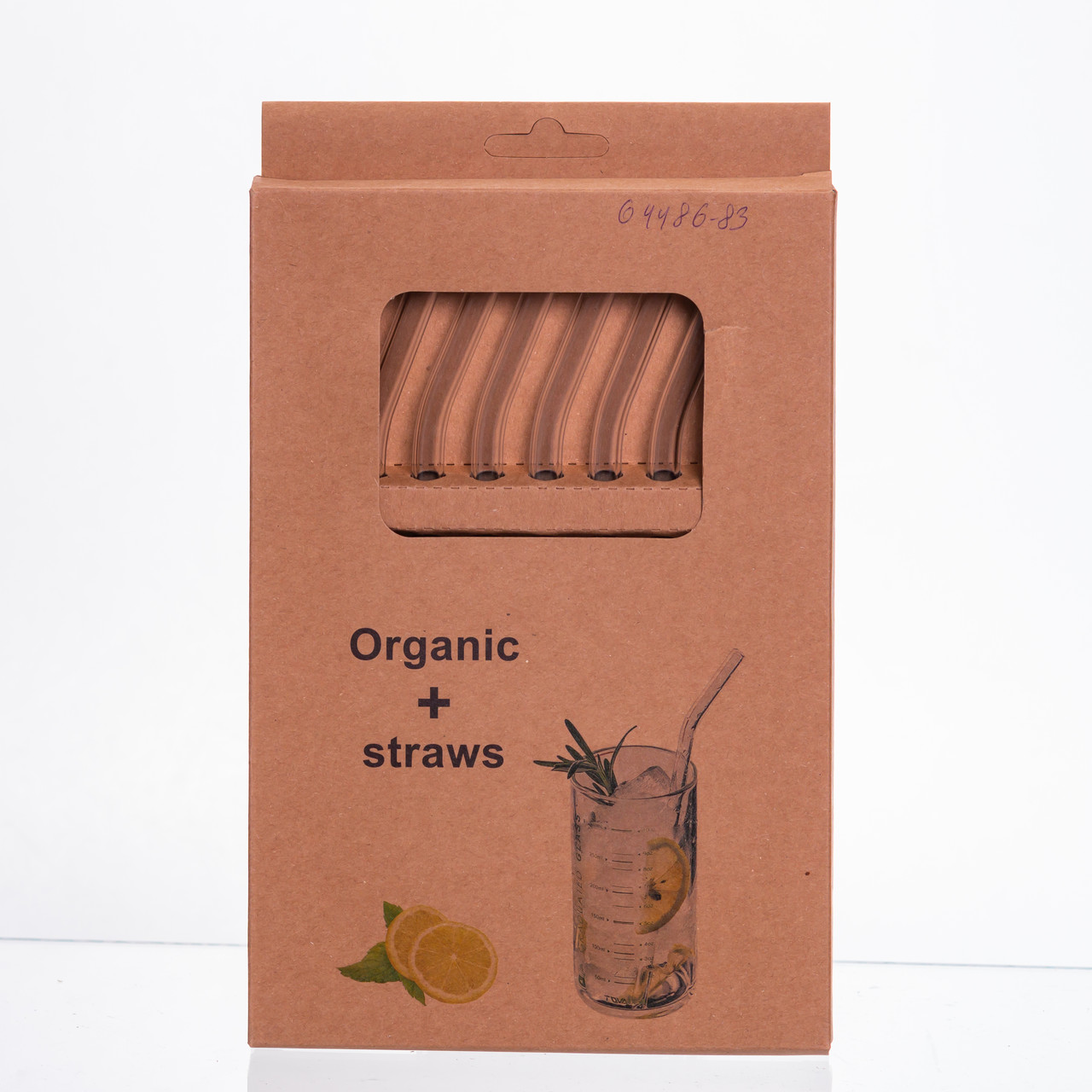 Набір скляних соломинок із щіточкою, багаторазові трубочки для коктейлів напоїв (8+1) 64486-83