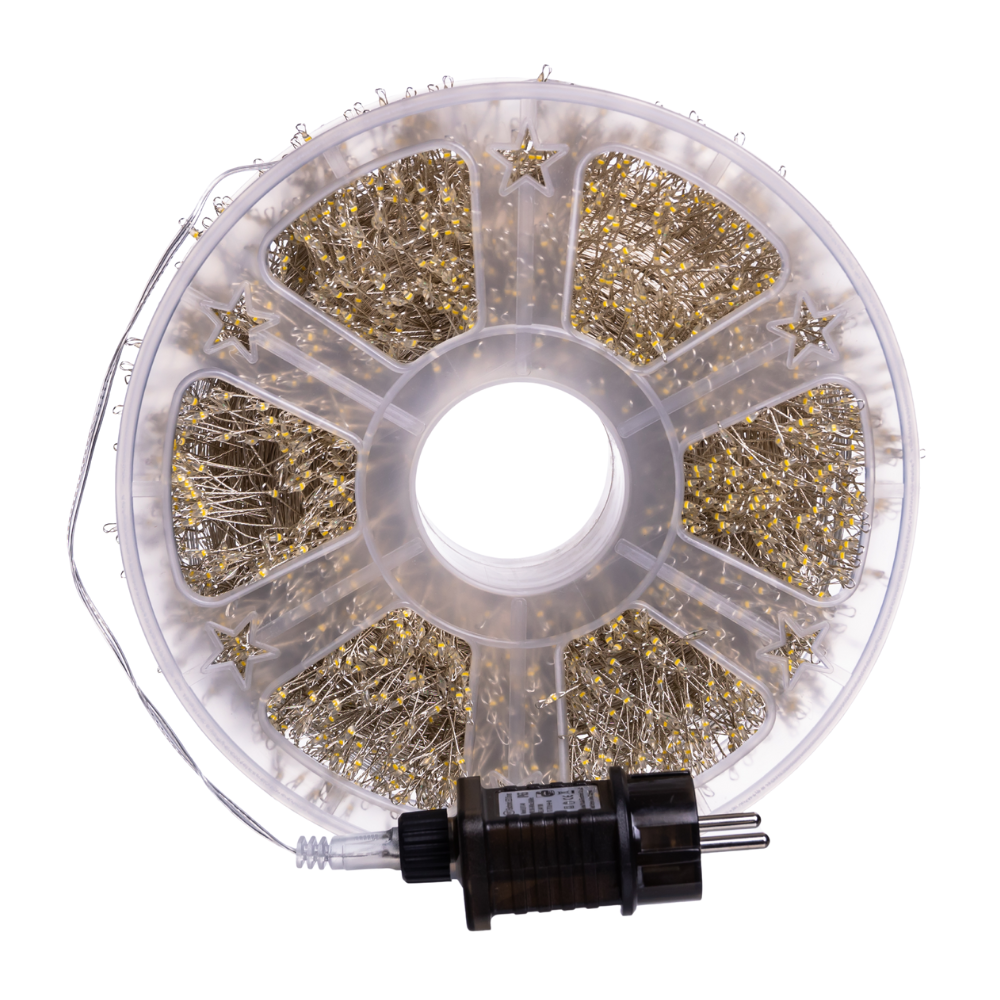 Новорічна гірлянда Хвойна лапа 100 м 3000 LED білий провід Синє сяйво D3000L100MWBL