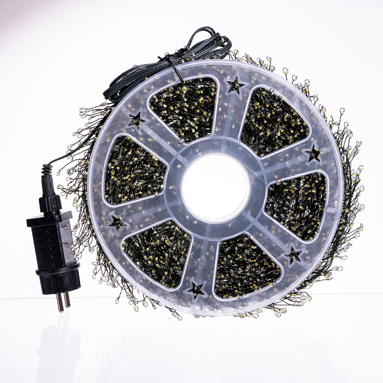 Новорічна гірлянда кімнатна роса 100 м 3000 LED Хвойна лапа зелений провід Жовте сяйво D3000L100MGY