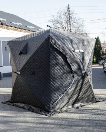 Намет зимовий утеплений "куб" (3-місний 210х210х210), Зимовий намет для рибалки туризму кемпінгу та подорожей Чорний LU-BD18B