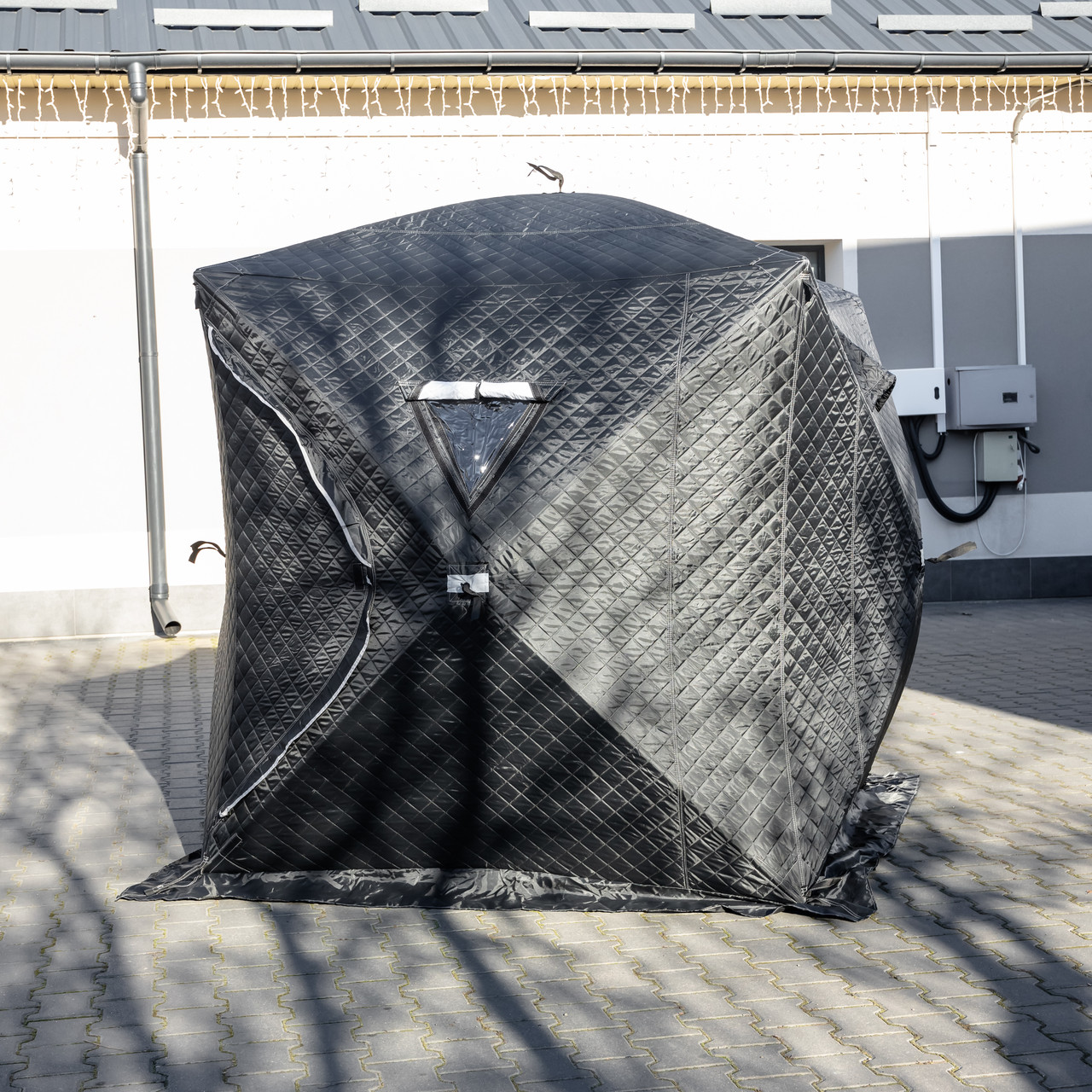 Намет зимовий утеплений "куб" (3-місний 210х210х210), Зимовий намет для рибалки туризму кемпінгу та подорожей Чорний LU-BD18B