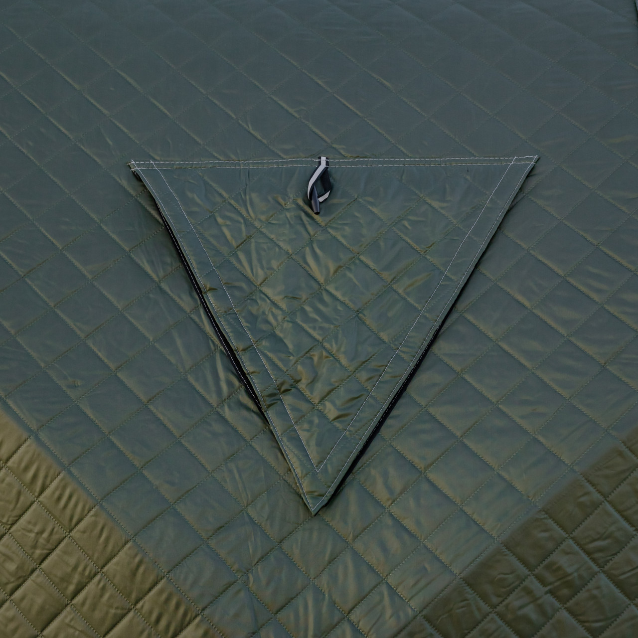 Намет зимовий утеплений "куб" 4-місний LUGI (210х210х210), Зимовий намет для рибалки туризму кемпінгу та подорожей Хакі LU-BD21