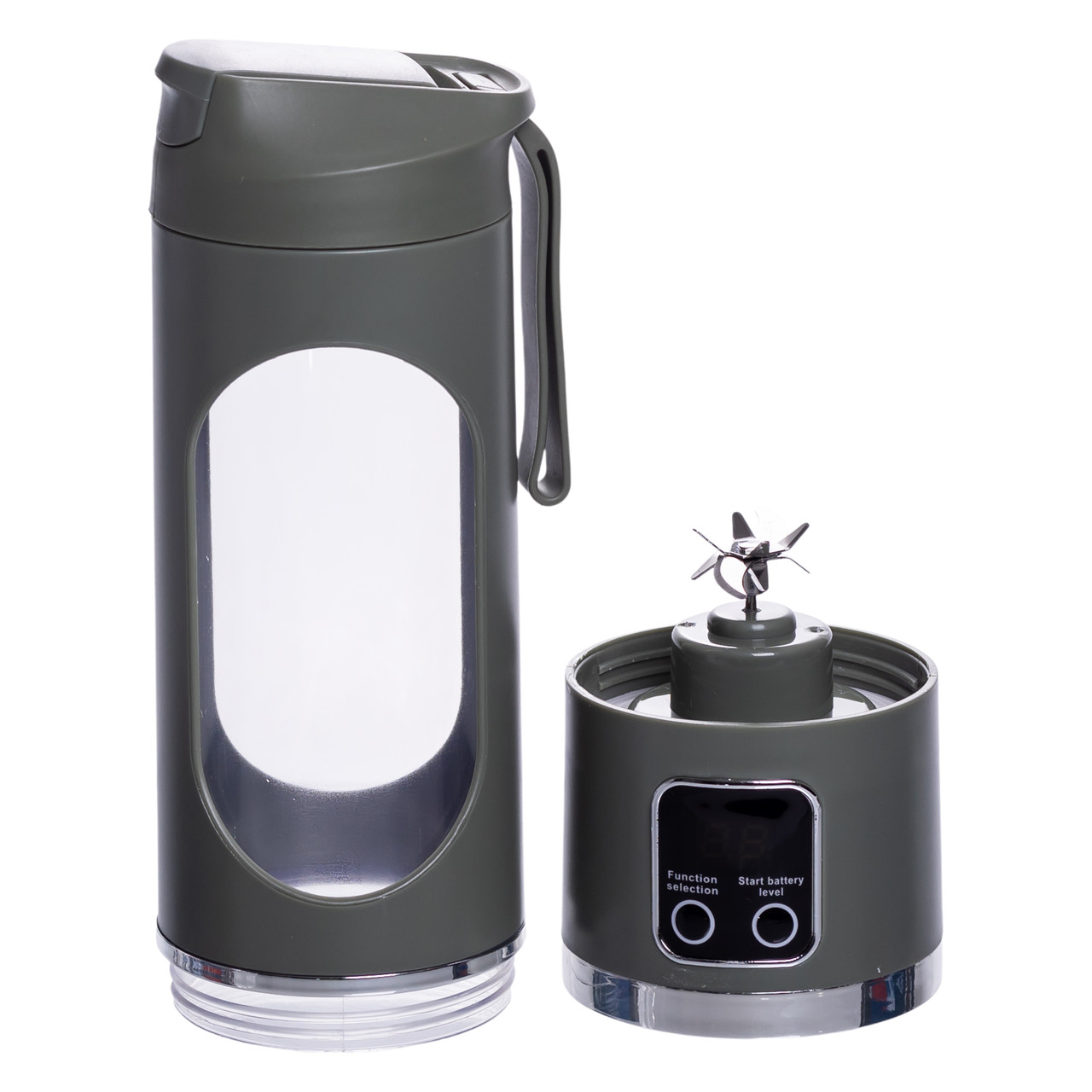 Портативний блендер для смузі на акумуляторі 450 мл 25 Вт USB Зелений HP-11-10GR