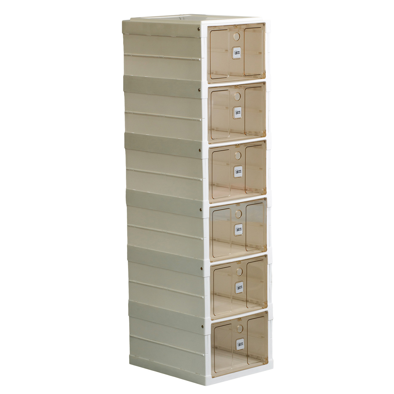 Шафа для взуття портативна пластикова 33 х 26х 100 см на 6полиць Біла HPS658