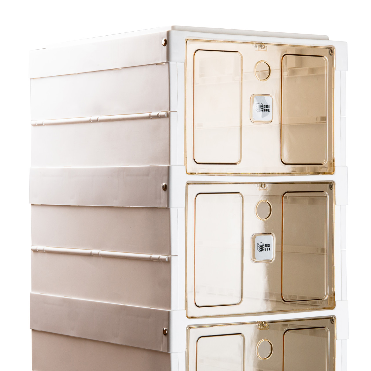 Шафа для взуття портативна пластикова 33 х 26х 100 см на 6полиць Біла HPS658