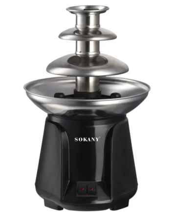 Шоколадний фонтан на 3 яруси фондю шоколадниця шоколадна 60 Вт фонтанчик для вечірки, весілля SK-07069