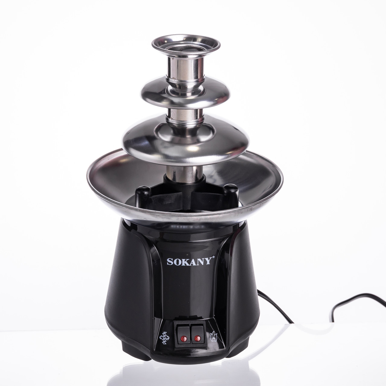 Шоколадний фонтан на 3 яруси фондю шоколадниця шоколадна 60 Вт фонтанчик для вечірки, весілля SK-07069