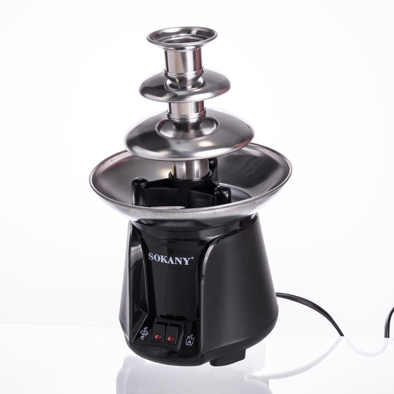 Шоколадний фонтан на 3 яруси фондю шоколадниця шоколадна 60 Вт фонтанчик для вечірки, весілля SK-07069