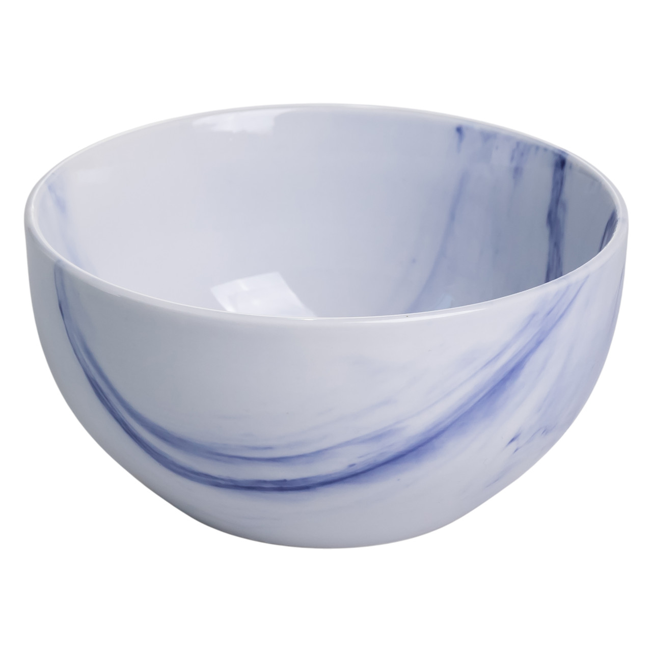 Столовий набір посуду тарілок і чашок 16 предметів на 4 особи Marble Clara порцеляновий Синій MD-16-3B