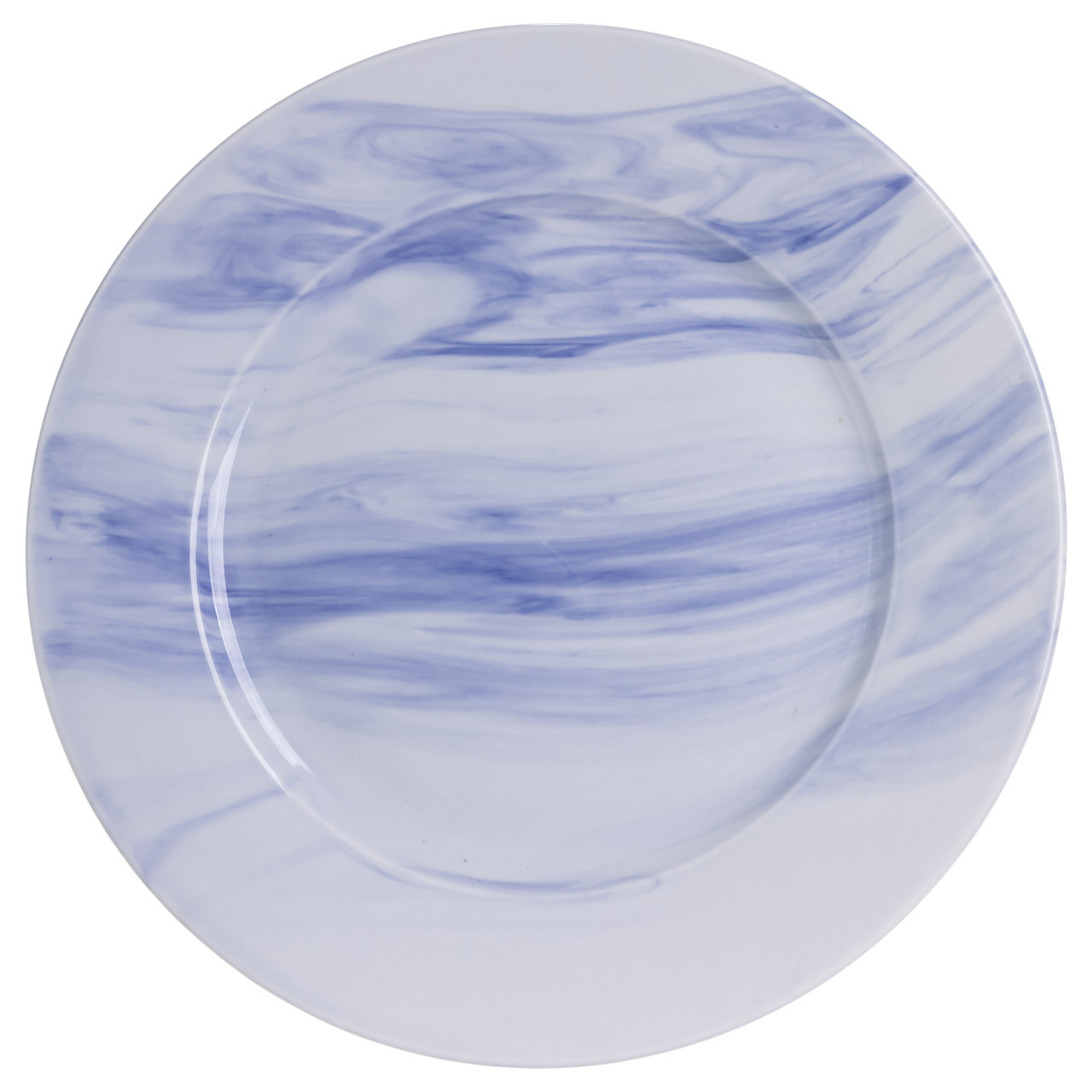 Столовий набір посуду тарілок і чашок 16 предметів на 4 особи Marble Clara порцеляновий Синій MD-16-3B