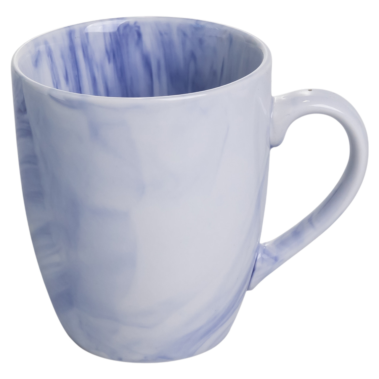 Столовий набір посуду тарілок і чашок 16 предметів на 4 особи Marble Clara порцеляновий Синій MD-16-3B