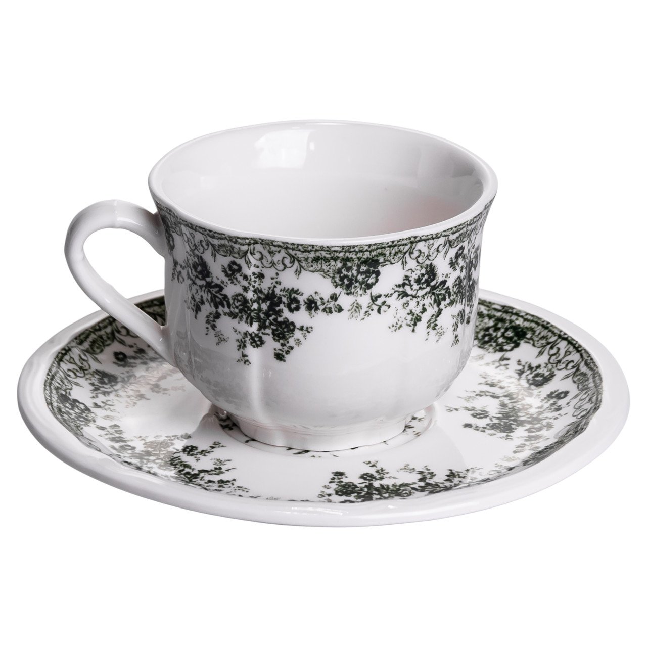 Столовий набір посуду 32 предмети на 6 осіб Vintage Elegant порцеляновий Чорний YY78-7A