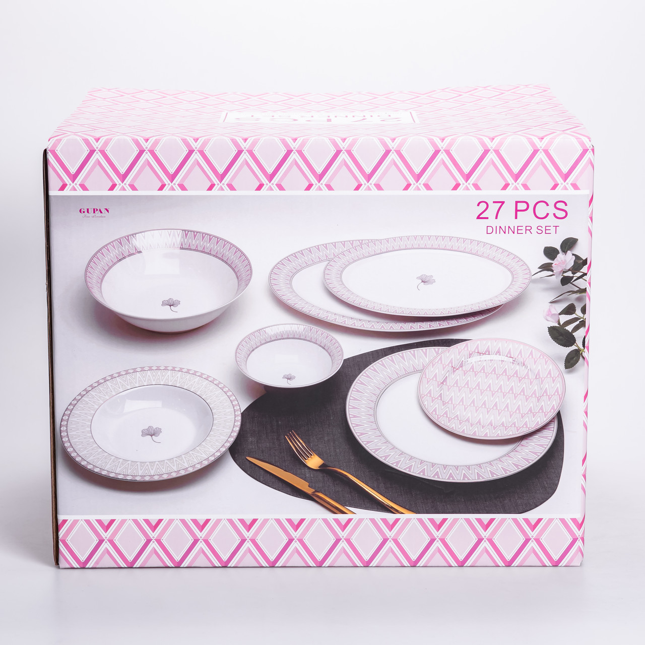 Столовий сервіз з порцеляни Claire на 6 осіб 27 предметів HP-HK-2