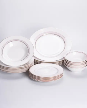 Столовий сервіз з порцеляни Lora на 6 осіб 24 предмети HP-HK-4