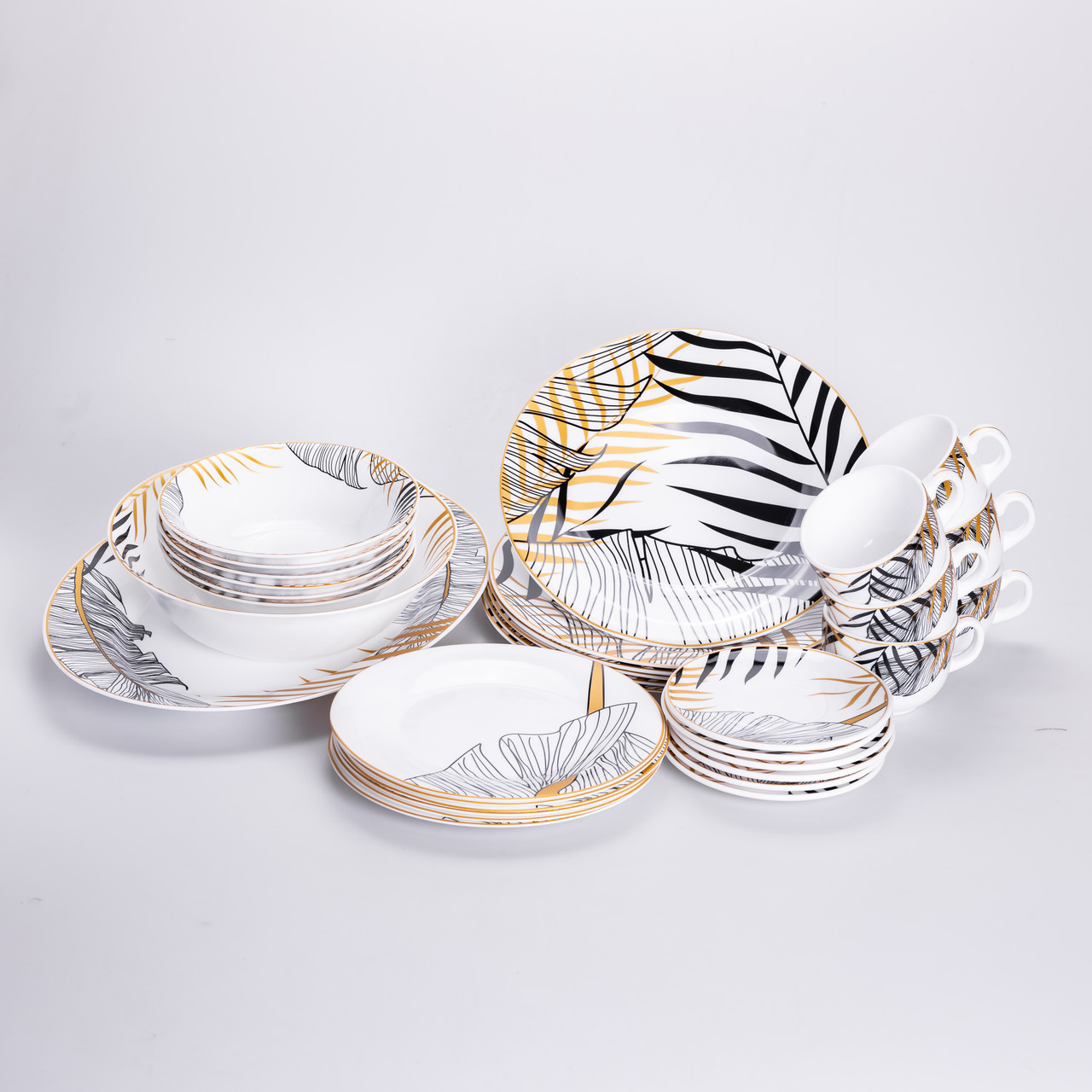 Столовий сервіз з порцеляни Palm на 6 осіб 32 предмети HP-HK-7