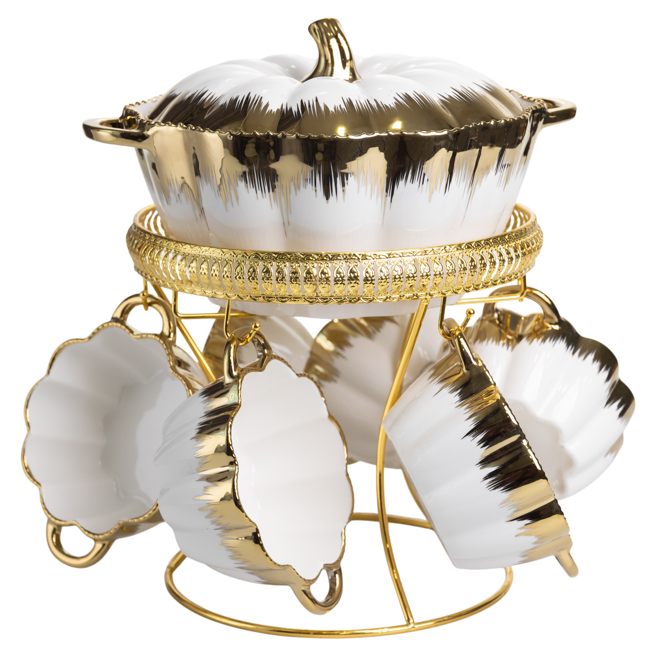 Суповой сервиз на 6 персон супница 2 (л) на подставке с бульонницами 350 (мл) ML152