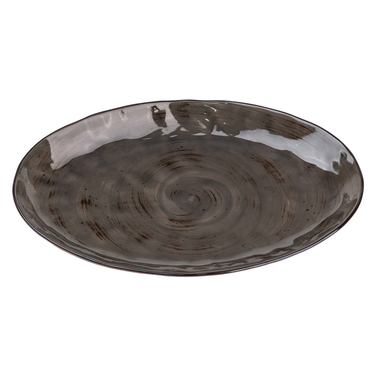 Тарілка порцелянова плоска овальна 35 х 23.5 см сервірувальне блюдо для нарізки Lugi HP23392