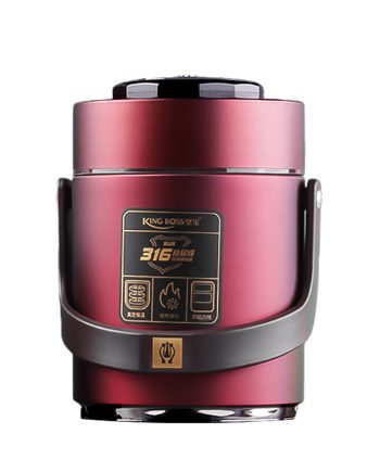 Термос для їжі з 2 контейнерами з нержавіючої сталі на 1.5 літра червоний HP156R