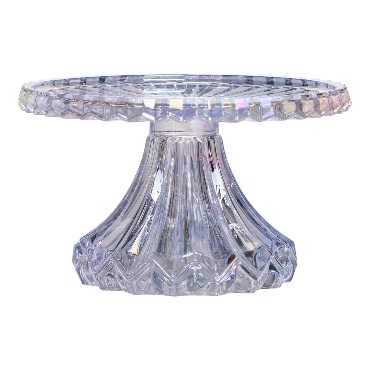 Тортівниця на ніжці Ø19 см скляна кругла підставка для торта, капкейків, тістечок HP-19-148S