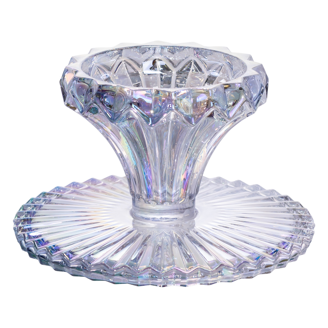 Тортівниця на ніжці Ø19 см скляна кругла підставка для торта, капкейків, тістечок HP-19-148S