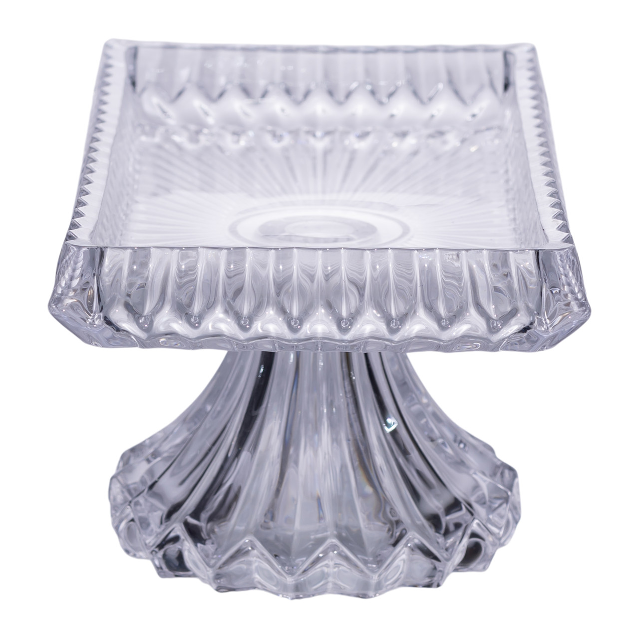 Тортівниця прямокутна на ніжці 28.5×15×13 (см) скляна підставка для торта, капкейків, тістечок HP-19-146L