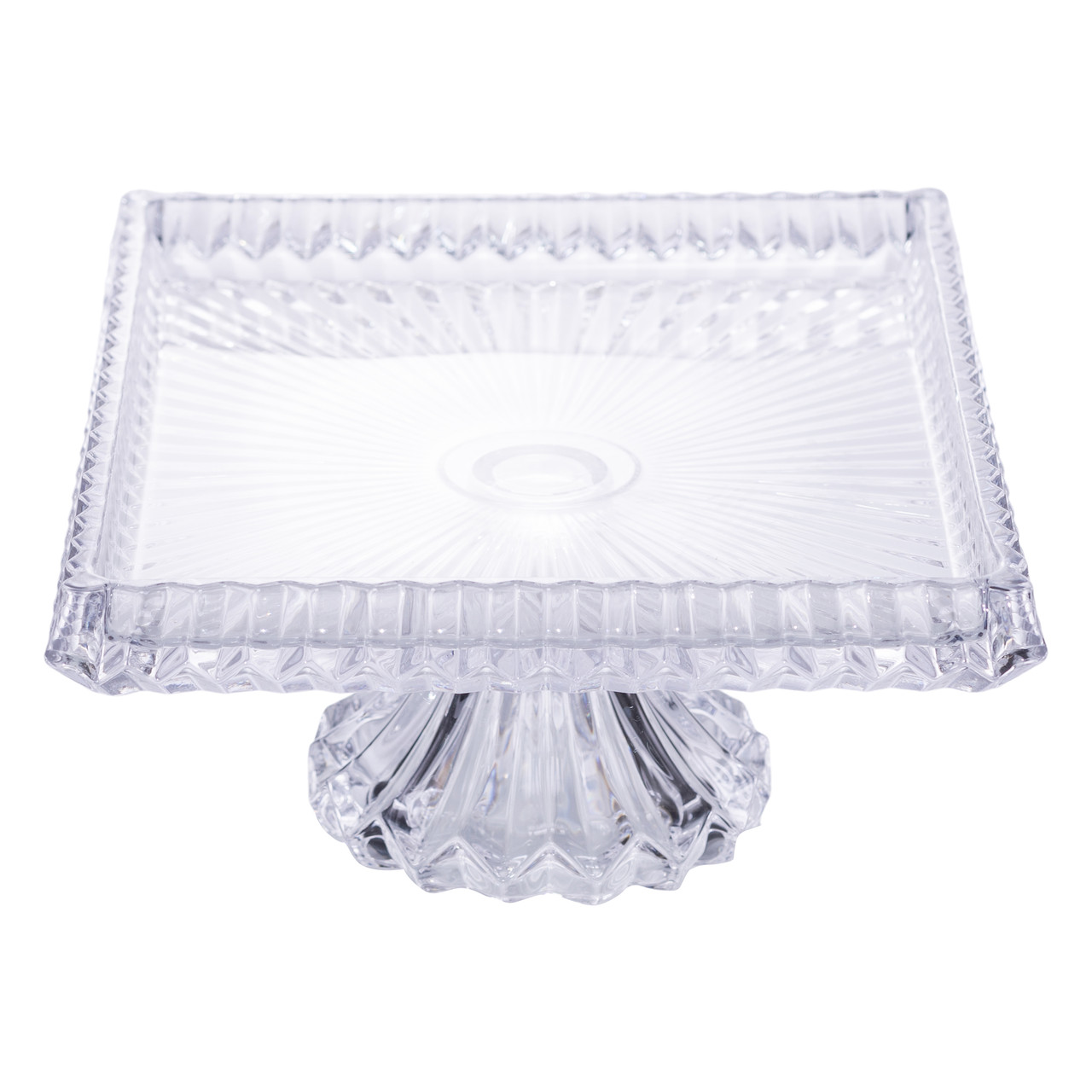 Тортівниця прямокутна на ніжці 30×25×13 (см) скляна HP-19-147