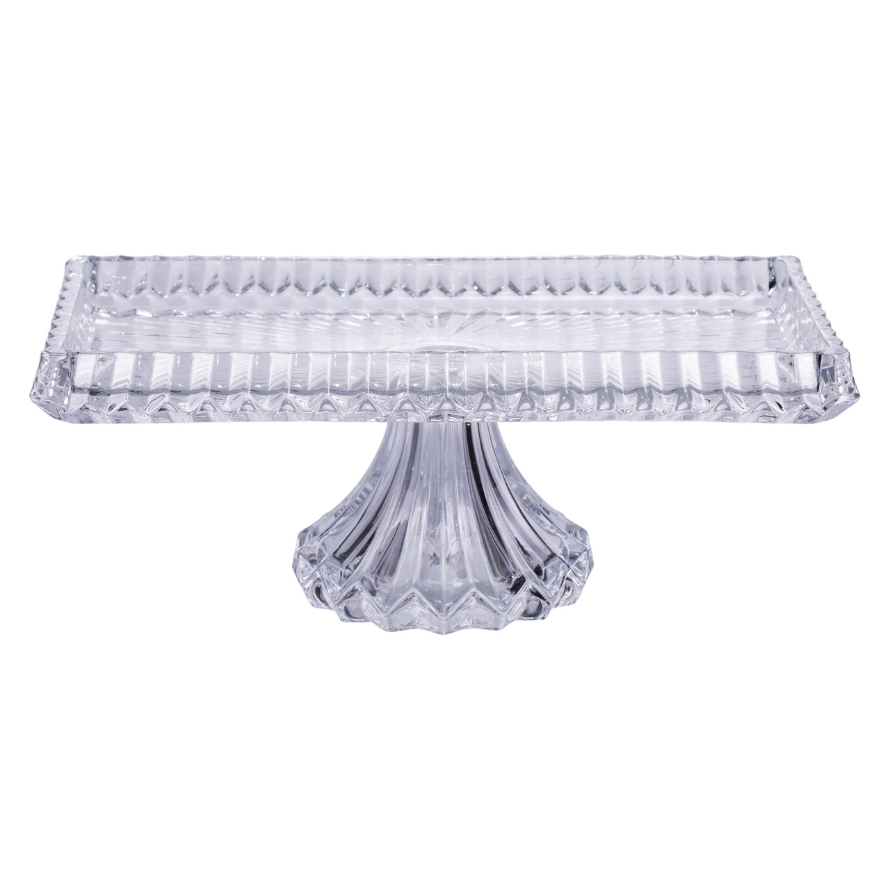 Тортівниця прямокутна на ніжці 33×17×13.5 (см) скляна HP-19-146C
