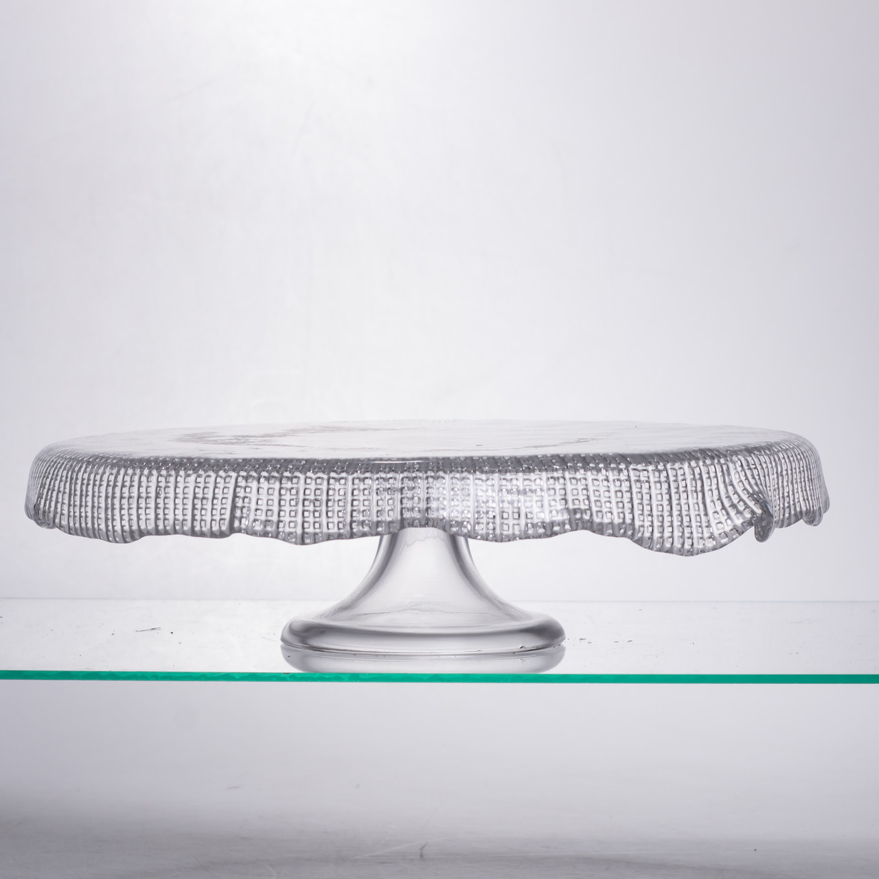 Тортівниця трансформер скляна на ножці, менажниця трансформер прозора скляна 64486-53