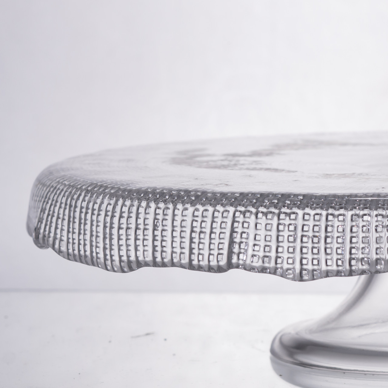 Тортівниця трансформер скляна на ножці, менажниця трансформер прозора скляна 64486-53