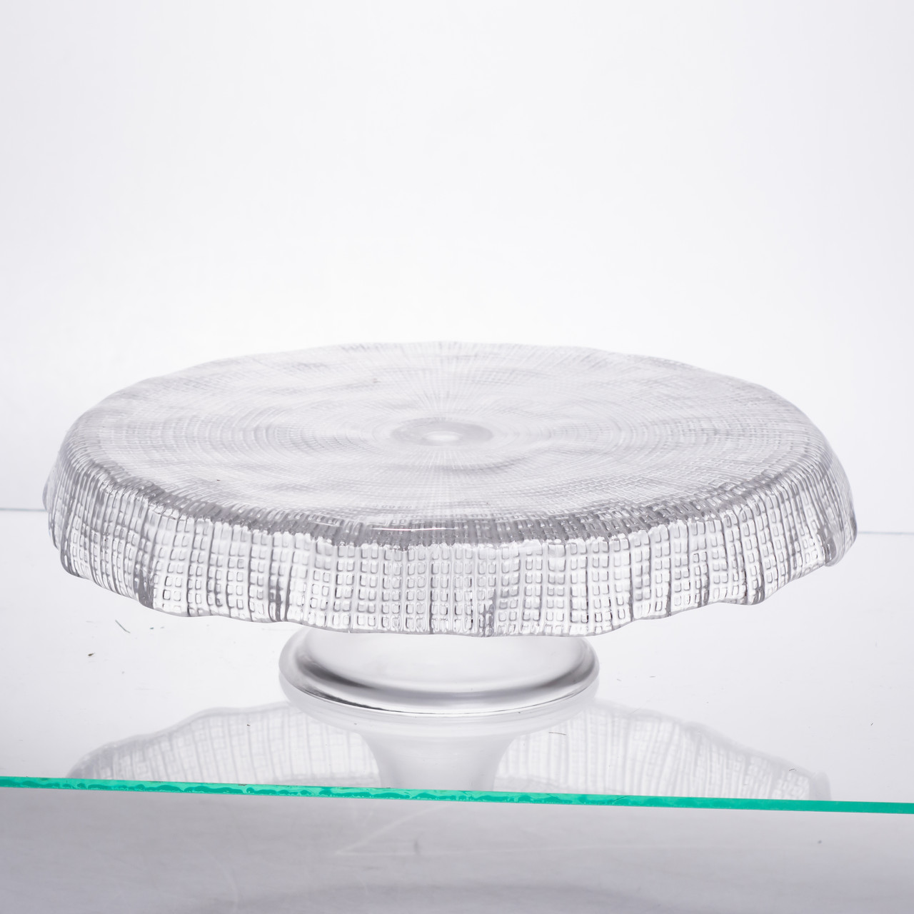 Тортівниця скляна на ніжці прозора Yiwu 64486-54
