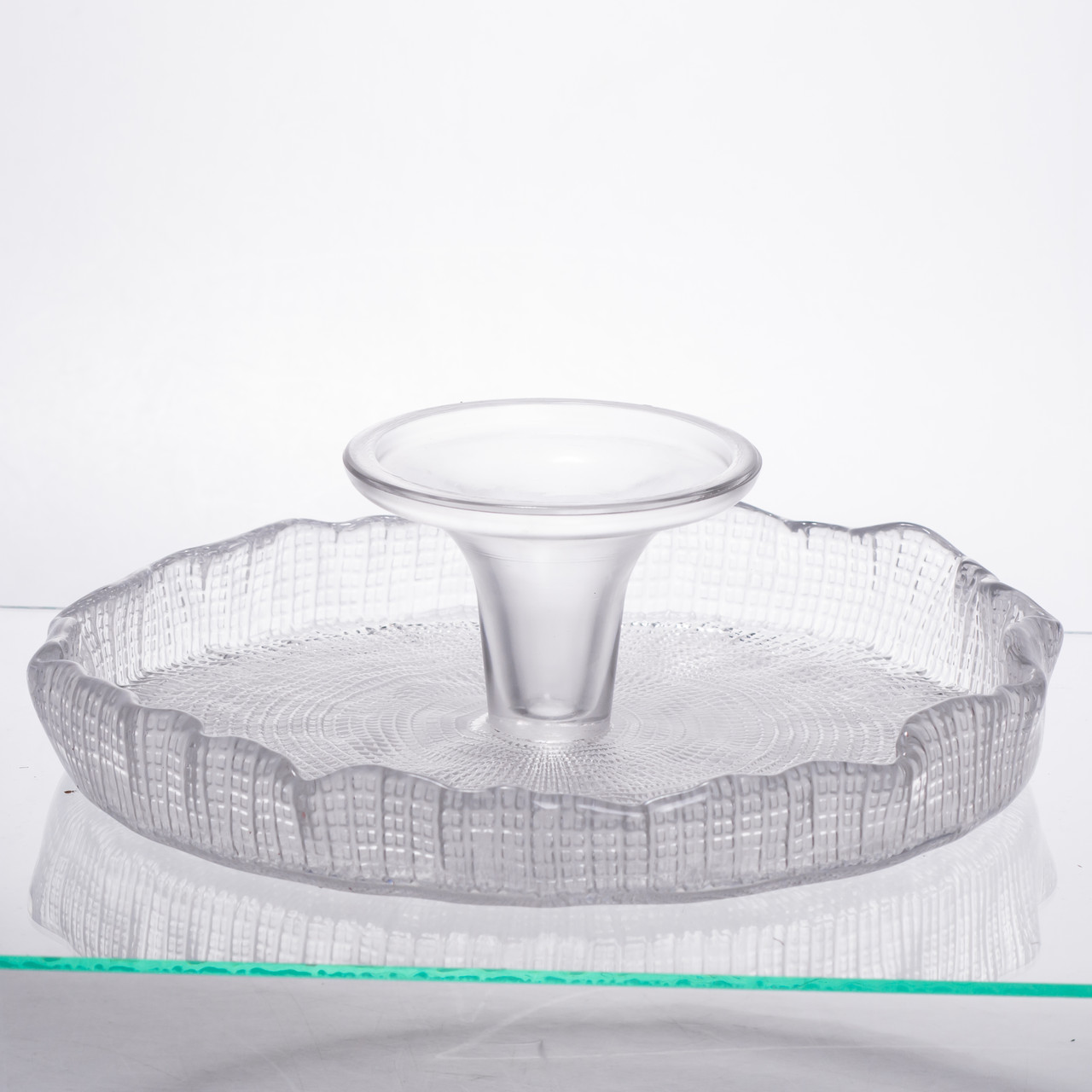 Тортівниця скляна на ніжці прозора Yiwu 64486-54