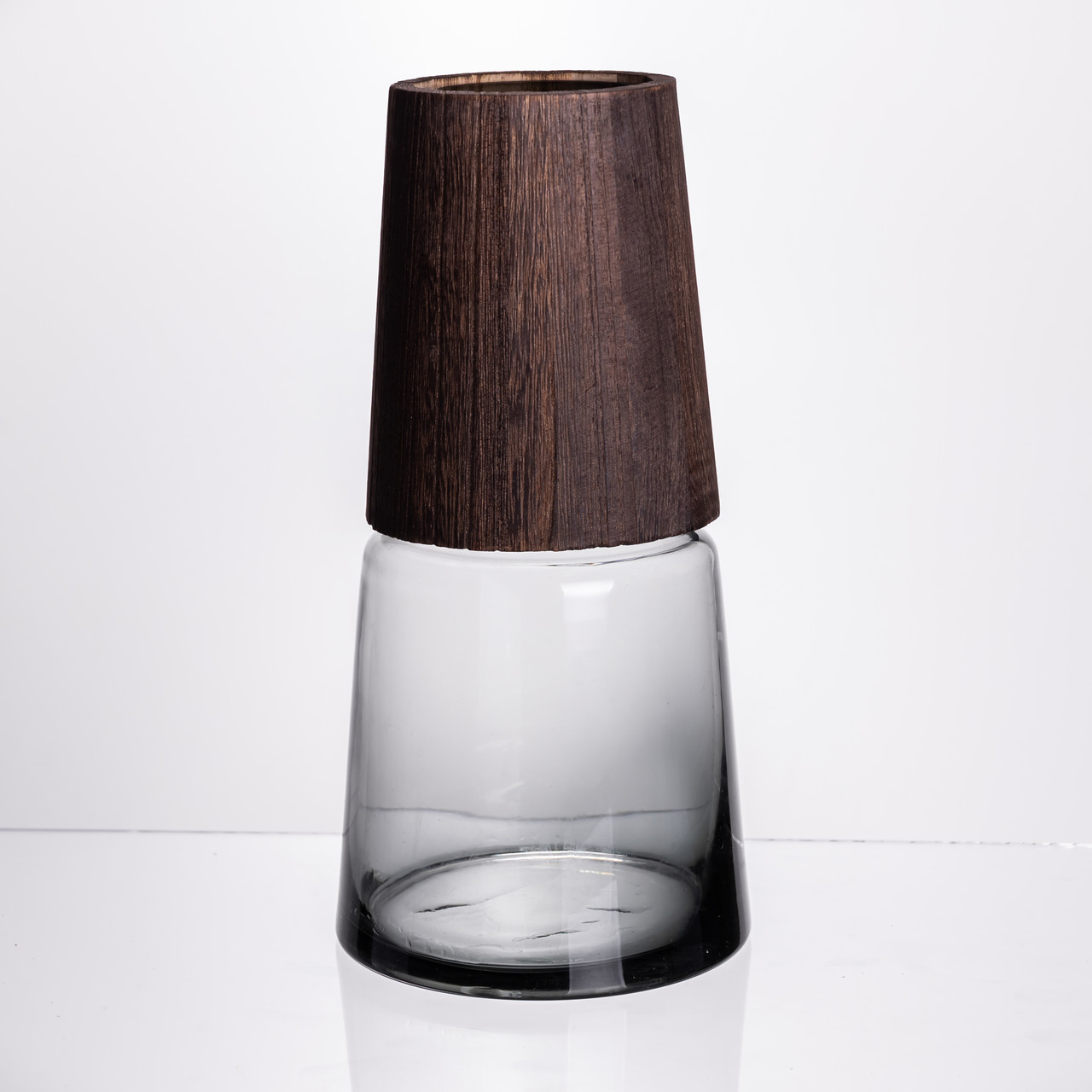 Ваза для квітів кругла скляна 28 (см) декоративна HP-19-161-2