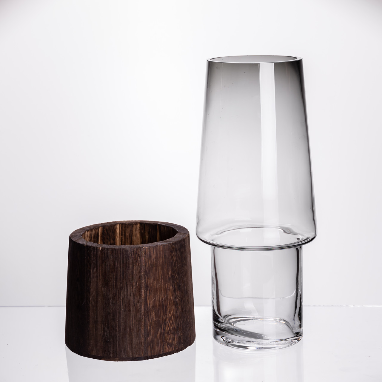 Ваза для квітів кругла скляна 29 (см) декоративна ваза 2 (л) із товстого скла HP-19-161-1