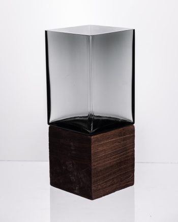 Ваза для квітів квадратная скляна 10×10×25 (см) декоративна ваза 1.5 (л) із товстого скла HP-19-160-3