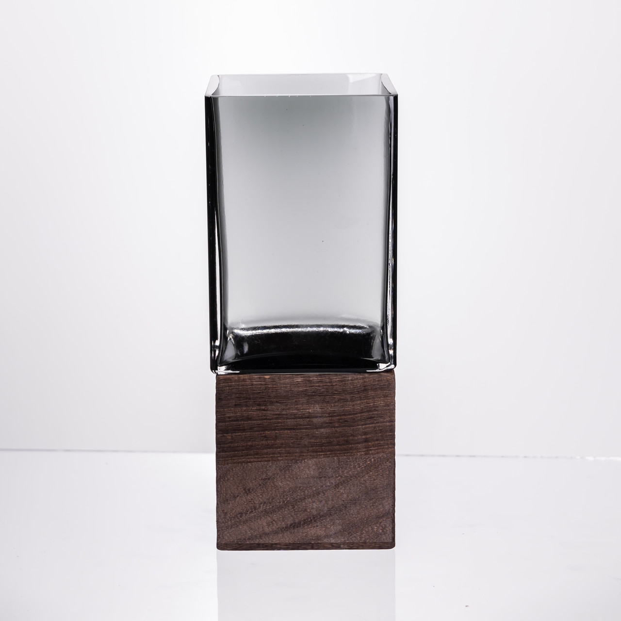 Ваза для квітів квадратная скляна 10×10×25 (см) декоративна ваза 1.5 (л) із товстого скла HP-19-160-3