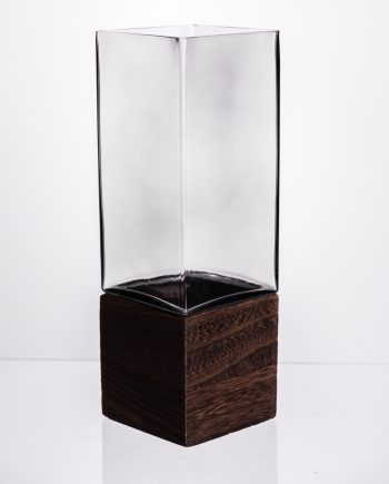 Ваза для квітів квадратна скляна 10×10×30 (см) декоративна HP-19-160-4