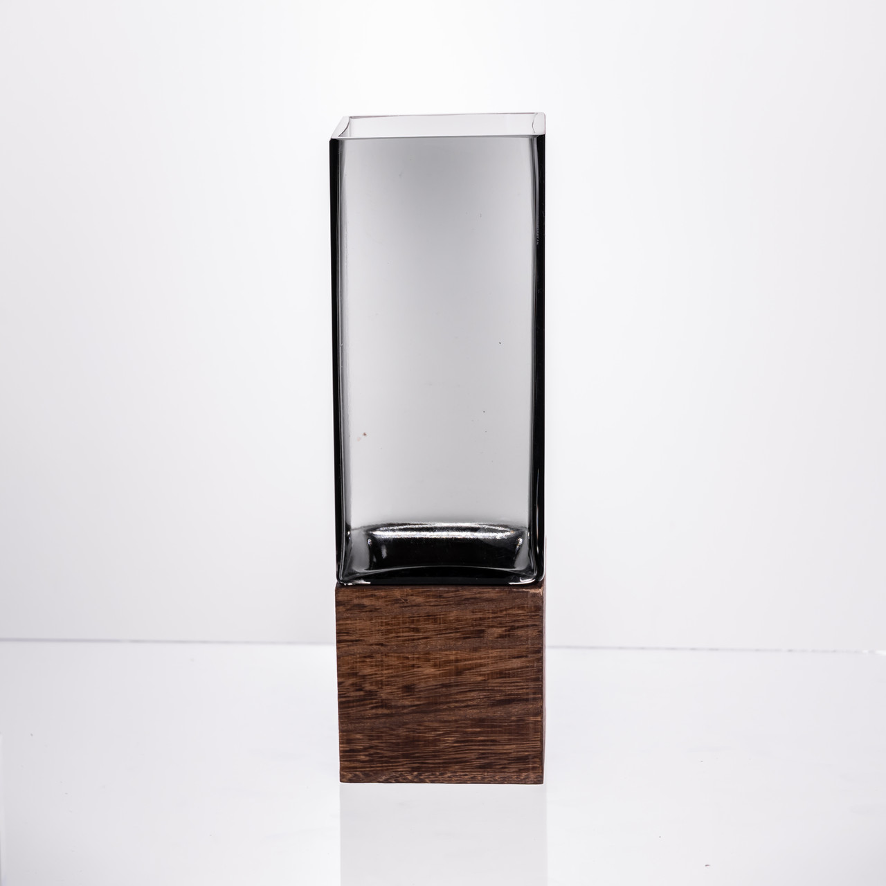 Ваза для квітів квадратная скляна 8×8×25 (см) декоративна ваза 900 (мл) із товстого скла HP-19-160-2