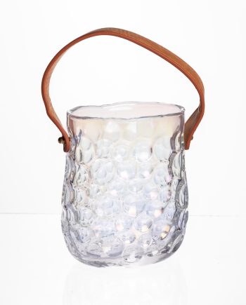 Ваза сумочка з ручкою 11.5×7.5×15 см декоративна Прозора HP-19-153-3